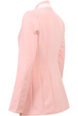 Pink Contrast Collar Wide Panel Blazer