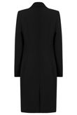 Black Tailored Side Zipped Overcoat