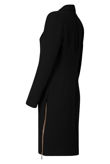 Black Tailored Side Zipped Overcoat
