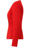 Red Front Hook Up Long Sleeve Blazer
