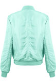 Green Mint Sleeve Pocket Bomber Jacket