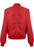 Red Sleeve Pocket Bomber Jacket
