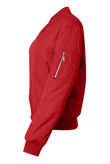 Red Sleeve Pocket Bomber Jacket
