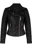 Black PVC Zipped Pockets Biker Jacket 