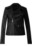 Black PVC Zipped Biker Jacket