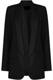 Black Over Sized Open Blazers