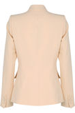 Beige Double Breasted Pink Blazers