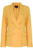 Yellow Double Breasted Pink Blazers