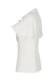 White Short Sleeves Blazers