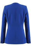 Tailored Lapel-less Royal Blue Blazer