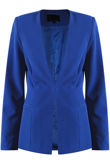 Tailored Lapel-less Royal Blue Blazer
