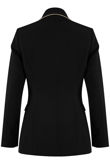Black Golden Piping Double Breast Blazer