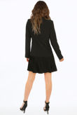 Pleated Hem Double Breast Blazer Dress