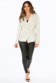 White Stripes Boucle Double Breasted Blazer
