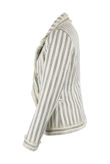 White Stripes Boucle Double Breasted Blazer