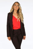 Red Stripes Double Breast Blazer & Trousers Suit