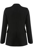 Black Double Breast Two Button Blazer
