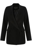 Black Double Breast Two Button Blazer
