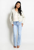 Cream Tweed Cropped Blazer 
