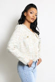 Cream Tweed Cropped Blazer 