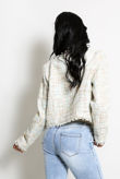 Cream Tweed Cropped Blazer 
