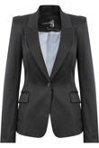 Black Single Button Tailored Blazer