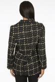 Black Tweed Double Breasted Blazer