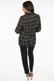 Black Tweed Double Breasted Blazer