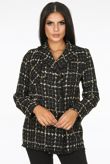 Black Tweed Double Breasted Blazer