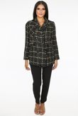Black Tweed Double Breasted Blazer