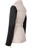 Cream PVC Arms Cross Zipped Trench Coat