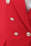 Single Button Cross Blazer
