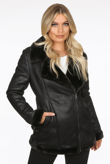 Black Oversized Aviator Jacket