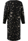 Grey Leopard Pattern Jumper Dress 