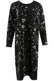 Grey Leopard Pattern Jumper Dress 