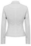 Cream Textured Double Pocketed Blazer