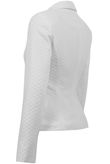 Cream Textured Double Pocketed Blazer