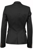 Black Zip Detail Single Button Blazer