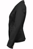 Black Zip Detail Single Button Blazer