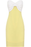 Black & Yellow Front Bow Trimming Bandeau Dress