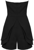 Black Layered Bandeau Playsuit 