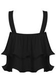 Black Flare Ra Ra Tops