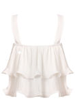 White Flare Ra Ra Tops