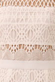 Crochet Cut Out Bodycon Dress With Sheer Panels In White