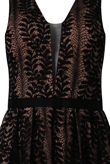 Black Lace Scallop Maxi Dress