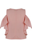 Pink Cold Shoulder Crop Top