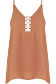 Camel Ring Plunge Neck Cami