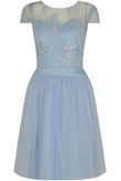 Netted Floral Crochet Open Back Shift Dress