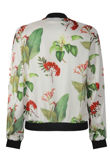 White Flora Printed Bomber Jacket 