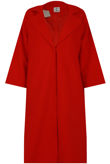 Red Front Button Up Long Coat